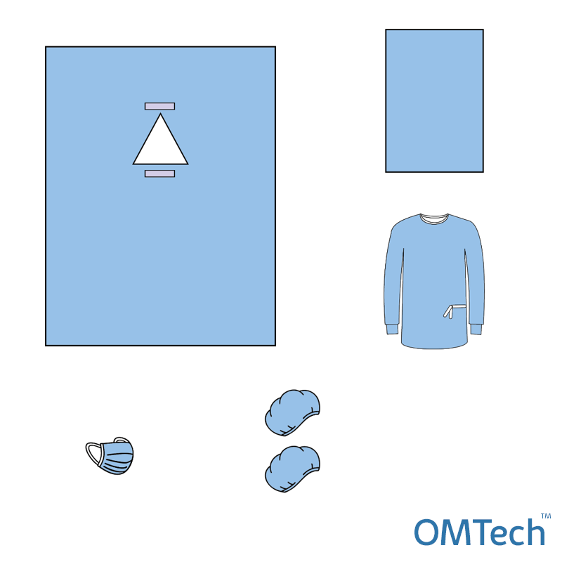 Комплект одягу та покриттів операційних OMTech™ для стоматології №10 стерильний